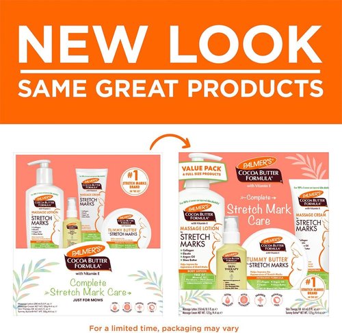 Palmer's Cocoa Butter Formula Pregnancy Skin Care Kit - Stretch Marks & Scars Treatment | 4-Piece Set