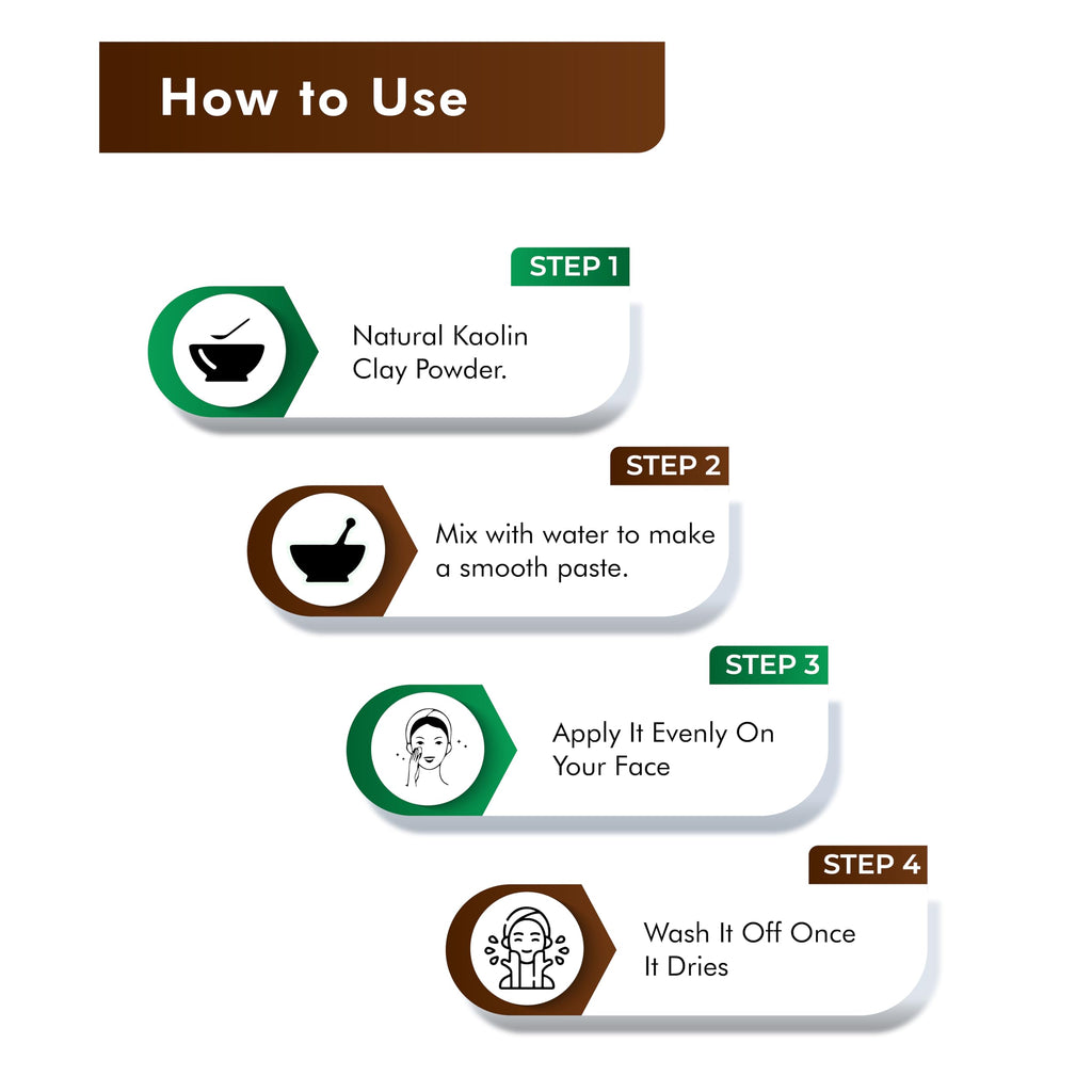 ‎H&C HERBAL INGREDIENTS EXPERT H&C Kaolin Clay Powder - 227 Grams | For Acne, Blackheads Skin Face Mask
