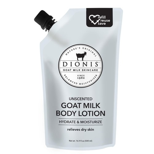Dionis Goat Milk Unscented Body Lotion Refill Pouch 16.9 oz (Pack of 1)