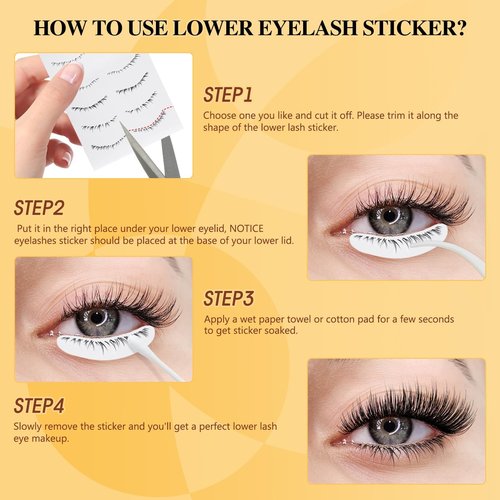 QUEWEL Magnetic Eyelashes 4 Pair Reusable Magnetic Eyelashes with Applicator No Glue Needed Eyelashes Natural Look Lash Clusters Kit Easy to Wear and Remove(4 Pairs-A05)