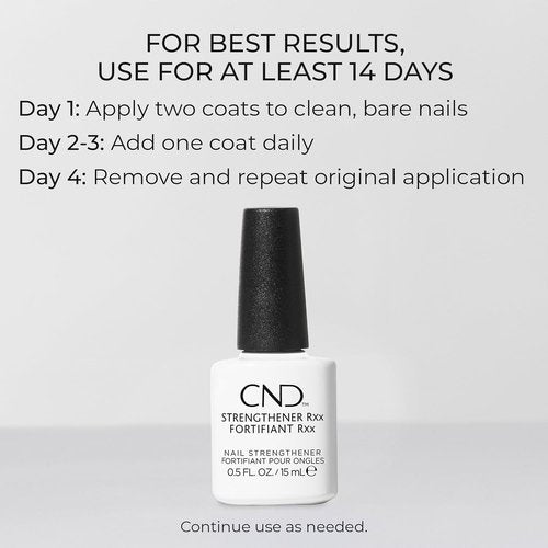 CND™ Nail Strengthener RXx - Tougher, Stronger Nails & Protection for Thin Nails | 0.5 Fl Oz