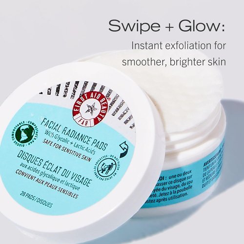 First Aid Beauty - Hydrated Glow Kit | KP Bump Eraser Scrub, Radiance Pads & Ultra Repair Cream, 4ct