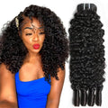 Burmese Curly Bundles Human Hair 14 Inches 3C4A Water Wave Quick Weave with Spiral Curly End 100% Unprocessed Kinky Curly Human Bundles in Hair Extensions Natural Black