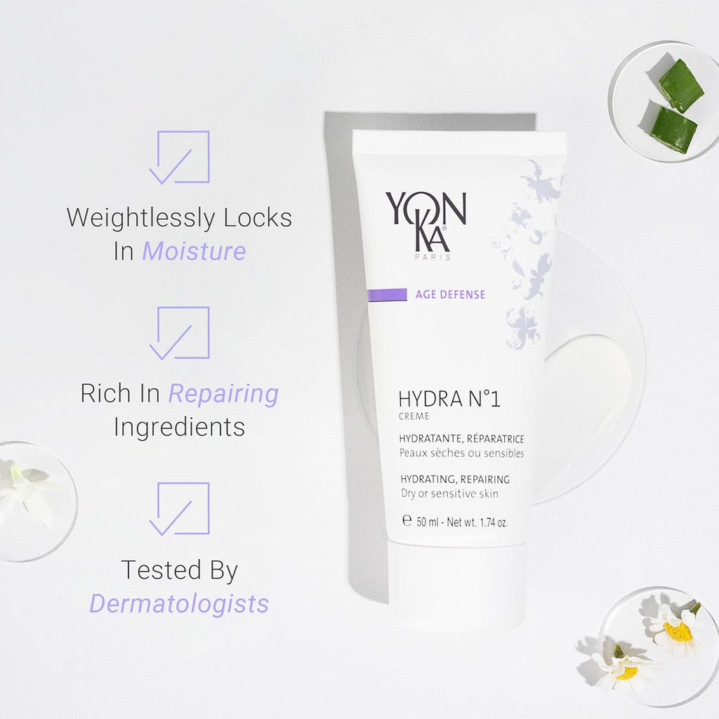 Yon-Ka Hydra No.1 Creme & Masque Set - Anti-Aging Face Moisturizer & Hydrating Mask for Normal to Dry Skin | Paraben-Free, 1.74 oz & 1.80 oz