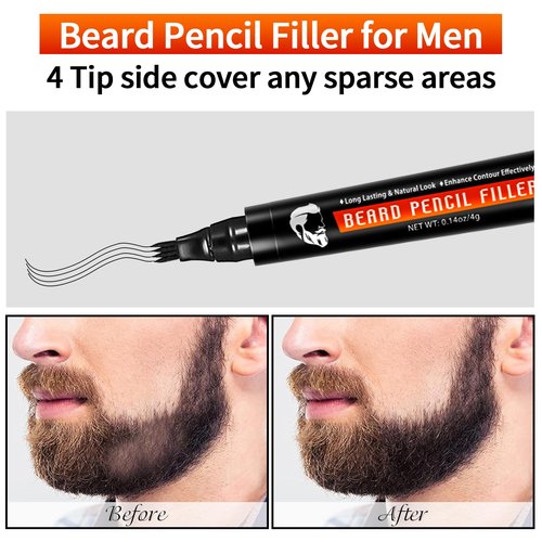 Beard Shaper for Men Beard Shaping Tools - Gifts for Men Beard Template Guide, Straight Edge Razor, 10 PCS Double Edge Blade, Barber Pencil, Beard Comb, Stainless Steel Scissor Mustache Lineup Tools