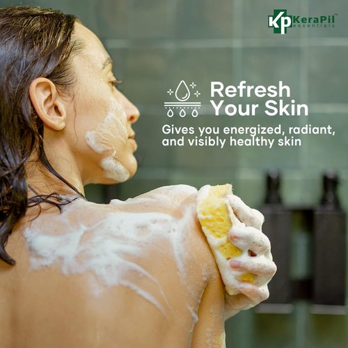 KERAPIL Bacterinyl Tea Tree Oil Body Wash - Antibacterial & Antifungal Support for Ringworm, Body Odors, Athlete’s Foot & Acne, Helps Soothe Itchy, Dry Skin - Made in USA (16 fl oz x 2)