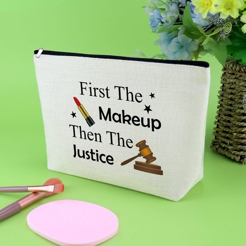 Gevody Future Lawyer Gift Makeup Bag Attorneys Gifts Lawyer Gifts for Women Law Student Gifts Attorney Birthday Gifts Law School Graduation Gifts Cosmetic Bag Paralegal Gifts Prosecutor Gifts