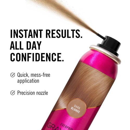 Everpro Gray Away Instant Root Cover Up Spray - Dark Blonde 2.5oz | Quick & Easy Hair Solution