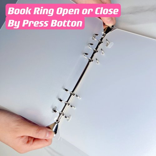 CloudTrip Press on Nail Storage and Display Binder Book - A5 Size, 6 Pages, 60 Double Sized Tape, False Nails Storage Book (A5 Binder)