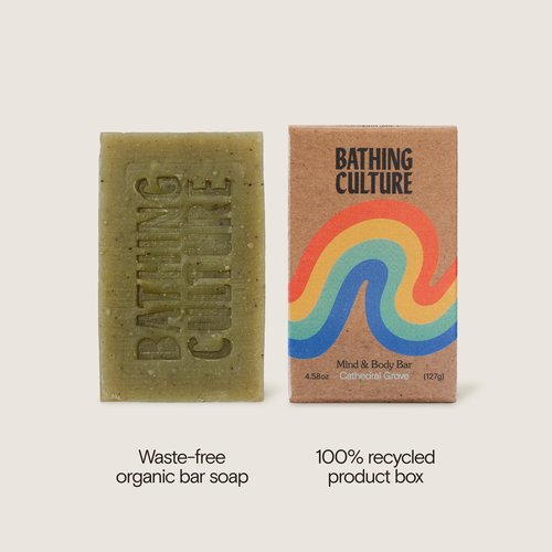 Bathing Culture, Natural Organic Soap Bar for Body, Exfoliating Bar Soap, Infused with Chlorella, Comfrey Root & Aloe, Natural, Biodegradable, Vegan Personal Care, 4.58 oz, 127 g