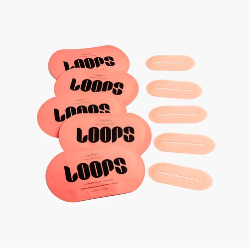 LOOPS Weekly Reset Hydrogel Lip Mask - Super Hydrating Mask for Moisturizing Lips - Rejuvenate and Reduce Signs of Puffiness - Lip Plumping Mask - Cooling and Refreshing Collagen Lip Mask - 5 Pc