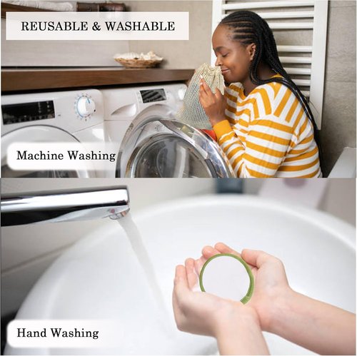 Skiennix Reusable Makeup Remover Pads - 30 Soft Bamboo Cotton Rounds for Skincare & Cleansing | Washable with Storage Bag