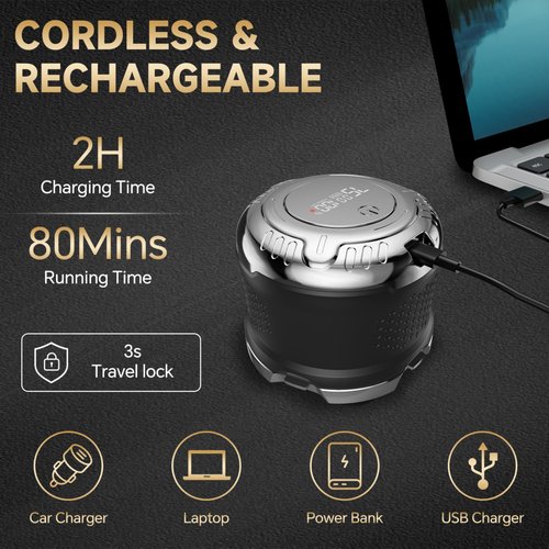 Head Shavers for Bald Men, 6 D Head Shaver LED Display Dry Wet Bald Head Razor, IPX7 Waterproof Skull Bald Head, Back & Groin Electric Razor, Rechargeable Flex Blades for a Close Shave
