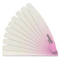 Curacoro 10 PCS Nail File - Professional Half-Moon Nail Files Double Sided Emery Board (180/240 Grit), Washable Nail Files and Buffers, Smooths & Shapes Nails, Manicure & Pedicure Buffing Tools