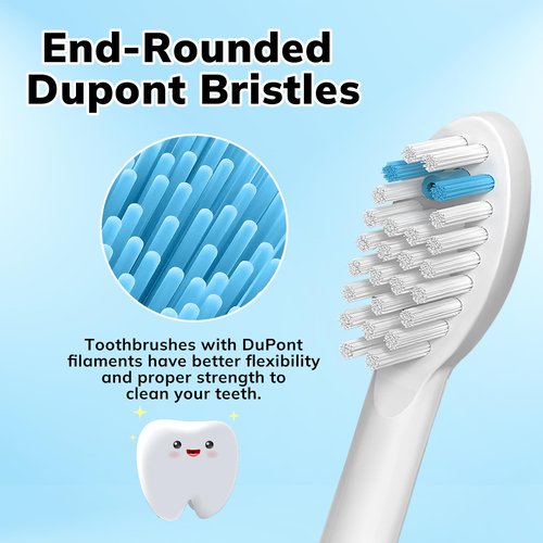 Replacement Flossing Toothbrush Heads with Covers for waterpik Sonic Fusion SF01/SF02 and Sonic Fusion 2.0 SF03/SF04,6 Count,White