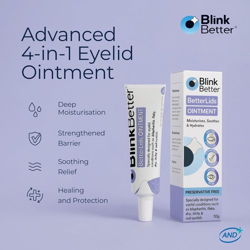BlinkBetter BetterLids Eyelid Ointment - Deep-Moisturizing Relief for Dry, Itchy Eyelids | 0.34 oz
