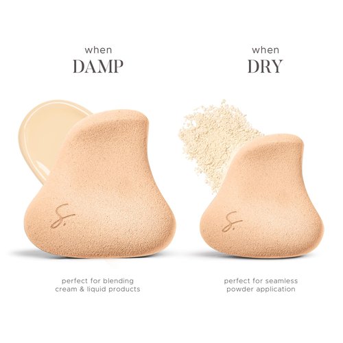 Strokes Beauty Lab Original Beauty Blender Makeup Sponge Applicator for Powder, Cream & Liquid, Beauty Tools Puff, Streak Free Application, Vegan, Cruelty Free Made in USA, Peach (3 Pieces)