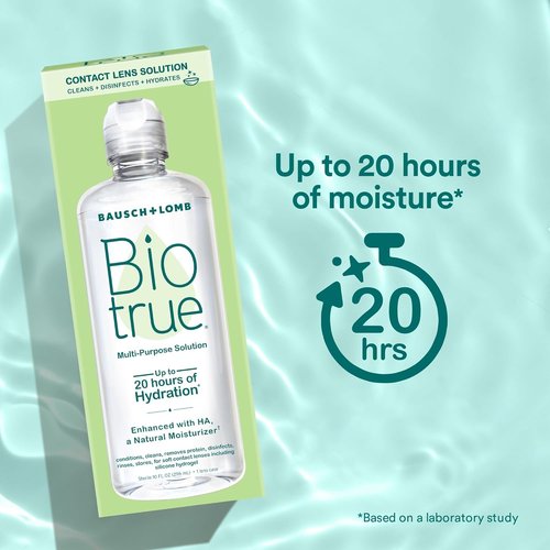 Biotrue Multi-Purpose Contact Lens Solution - Cleans, Hydrates & Disinfects - 10 Fl Oz (Pack of 2)