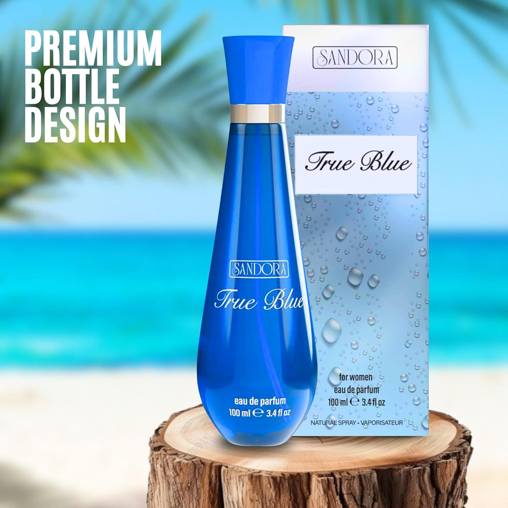 True Blue Woman Eau De Parfum Spray - 100mL Long-Lasting Floral Citrus Fragrance for Day & Night Use