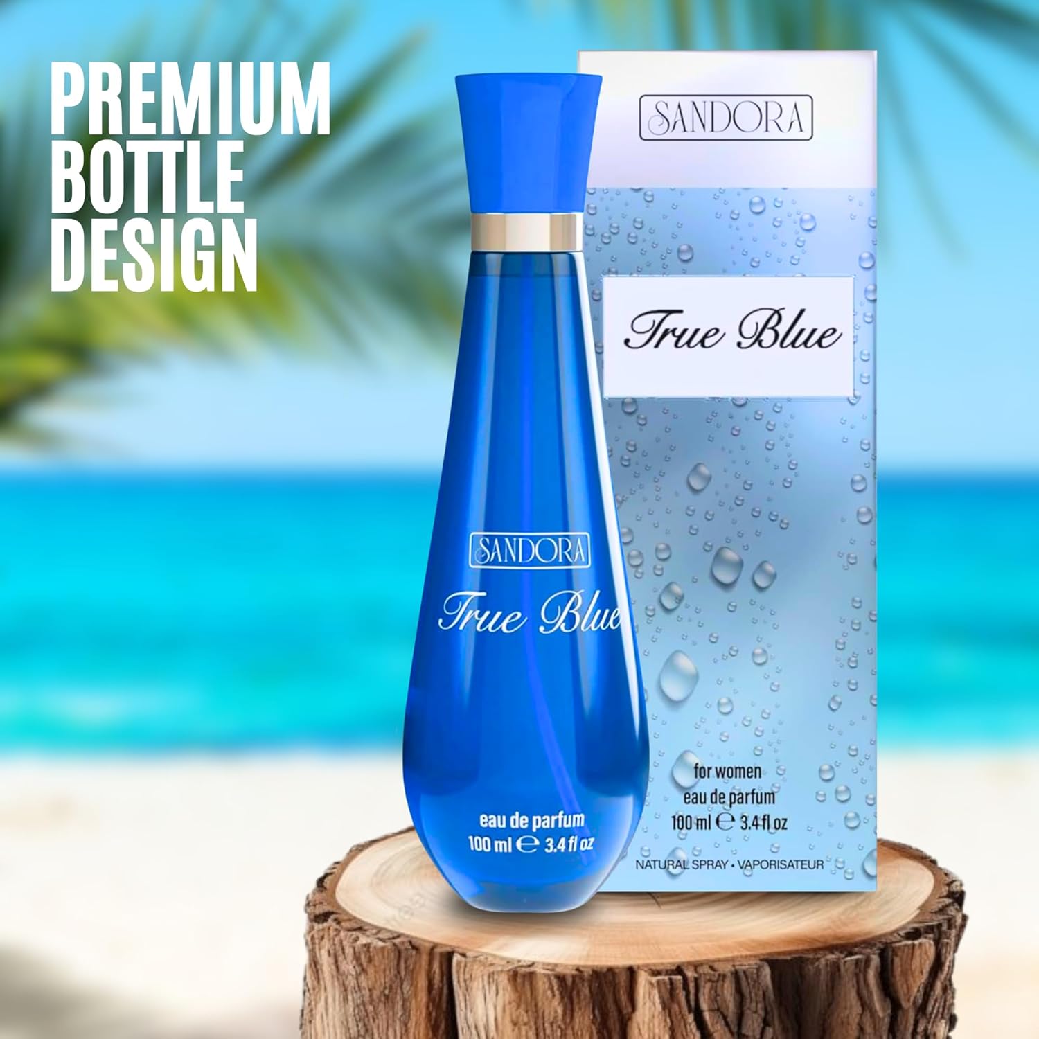 True Blue Woman Eau De Parfum Spray - 100mL Long-Lasting Floral Citrus Fragrance for Day & Night Use