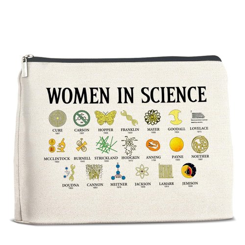 UPNEGE Makeup Bag Gifts for Science Teachers Science Lovers Woman in Science Cosmetic Bag Zipper Makeup Pouch