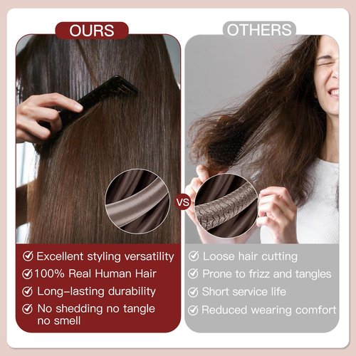 LOVELINE Clip in Hair Extensions Real Human Hair, 100% Remy Human Hair Extensions Clip Ins for Women, 7Pcs 12Inch 85g, Balayage Chocolate Brown to Caramel Blonde