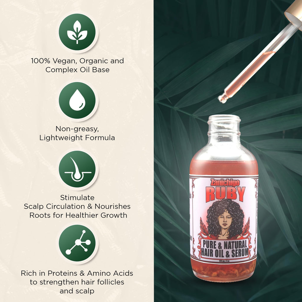 Zanichigo Fenugreek Herbal Hair Oil for Dry, Damaged & thinning Hair | Lightweight Non-Greasy - Hair Growth Treatment with 8 Oil Blend