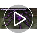 Giant Purple Halloween Spider Decoration - 60” Large Black Hairy Fake Spider with LED Lights