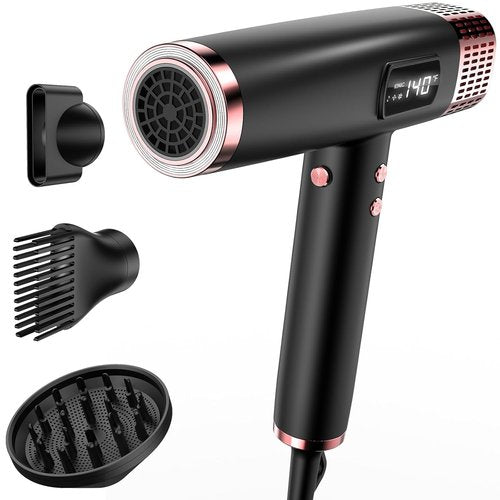 Skiennix Dual Voltage Ionic Hair Dryer - 1875W Fast Drying with Diffuser | Lightweight & Low Noise for Travel
