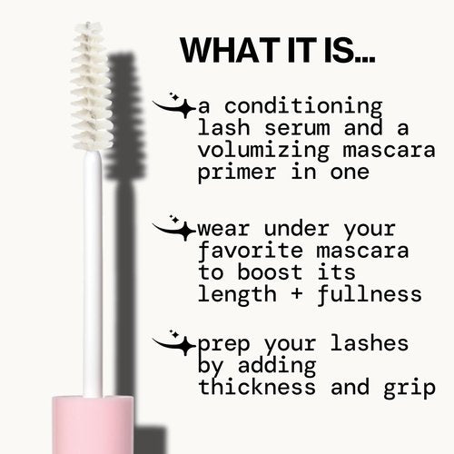 Pacifica Vegan Collagen Eyelash Serum & Clear Mascara Primer - Conditioning Formula with Vitamin B & E for Fuller Lashes