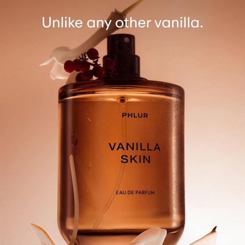 PHLUR Vanilla Skin Perfume - Warm Vanilla Eau de Parfum for Women & Men, 100 mL with Cashmere Wood & Sandalwood