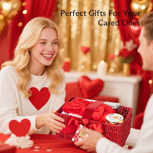 Valentines Day Gifts for Women - 27 Pcs Bath and Body Gifts Basket Set - Rose Spa Gifts Set Skin Care Set for Women, Gift Baskets Set for Mothers Day Mom | Gifts for Birthday, Christmas Gift for Her