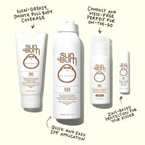 Sun Bum Mineral SPF 50 Sunscreen Lotion - Broad Spectrum Moisturizing Formula with Vitamin E - Travel Size 3 oz