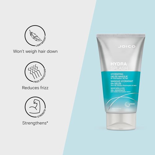 Joico HydraSplash Hydrating Gelée Masque - Replenish Hydration & Boost Shine for Fine, Medium, Dry Hair | Sea Kelp & Coconut Water