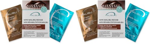 Malibu C Mini Rehab Hard Water Wellness | 2 Nourishing Remedy Packets for Clean, Healthy Hair