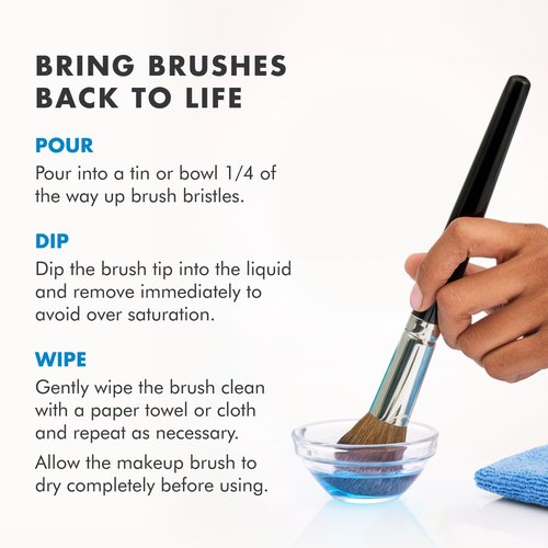 Cinema Secrets Makeup Brush Cleaner - Quick-Drying, Rinse-Free Formula | 6oz Spray & 32oz Refill