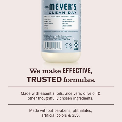 Mrs. MEYER'S Clean Day Holiday Hand Soap Set, Includes Peppermint, Iowa Pine, Snowdrop, Gingerbread