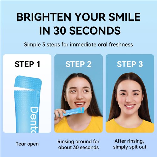 DentaViva Travel Size Mouthwash – 40 Individual Packets – Dry Mouth Relief Strips with Hyaluronic Acid & Probiotics – Alcohol, Fluoride & Gluten Free – Xylitol Cavity Prevention | Travel Oral Care