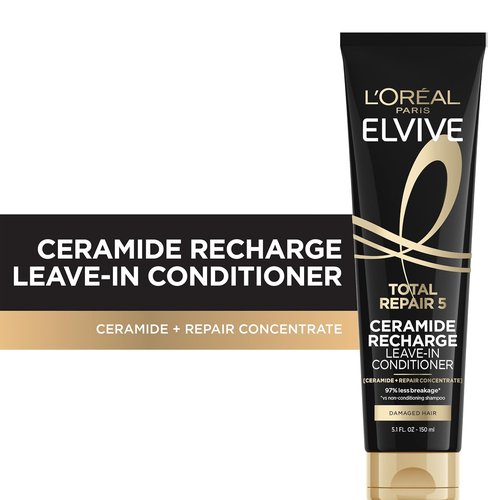 L'Oreal Paris Elvive Total Repair 5 Leave-In Conditioner - Protein Recharge & Heat Protectant, 5.1 Oz