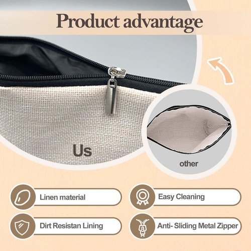 Likjad Sardines Tin Beach Makeup Bag, Coastal Sardine Fish Cosmetic Bags for Women, Fish Lover Gifts Makeup Pouch, Nautical Beachy Ocean Zipper Pouch