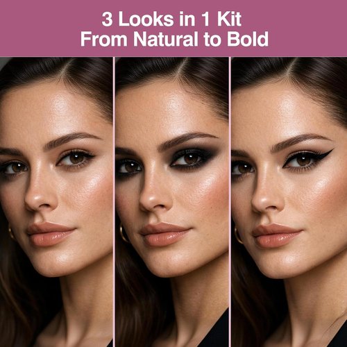 Skiennix Eyeliner Set - 3 in 1 Waterproof Kit with Brown Liquid & Pencil | Long-Lasting, Smudge-Proof