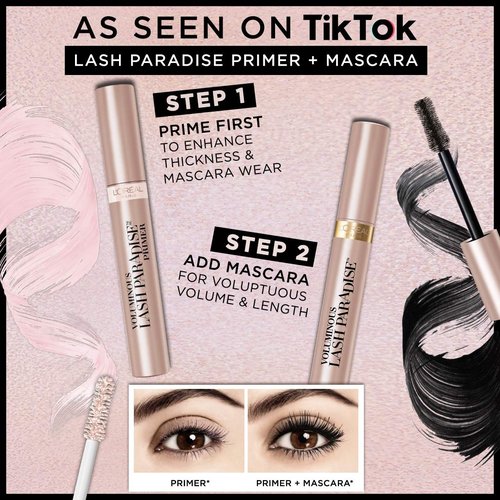 L'Oreal Paris Voluminous Lash Paradise Waterproof Mascara - Volumizing & Lengthening Eye Makeup | Black, 0.25 Fl Oz