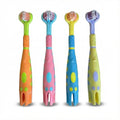 Lnncdsc Toddler Toothbrush 4 Pack, Ultra Soft Bristles Kids Toothbrush for Ages 3-12 Years, 3-Sided Design with Tongue Scraper, Non-Slip Handle,Colorful Oral Care Set for Boys & Girls. (4)