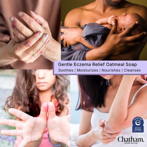 Chatham Natural Skin Care Eczema Relief Oatmeal Soap, oatmeal bath, treatment for eczema rosacea, psoriasis (4)