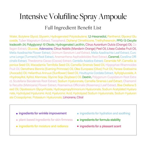 d'alba Piedmont Intensive Vegan Volufiline Spray Ampoule, Milky Spray Serum, Skin Firming, Premium Elasticity Care Treatment, 50,000ppm Volufiline Ampoule (1.69 fl.oz)