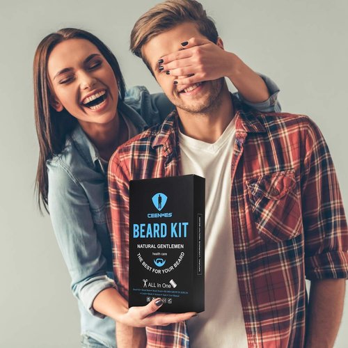 Beard Grooming Kit,Beard Kit with Beard Oil,Beard Growth Serum,Beard Wash, Beard Balm,Beard Brush, Beard Comb, Beard & Mustache Scissors Beard Growth Kit Unique Gifts for Men