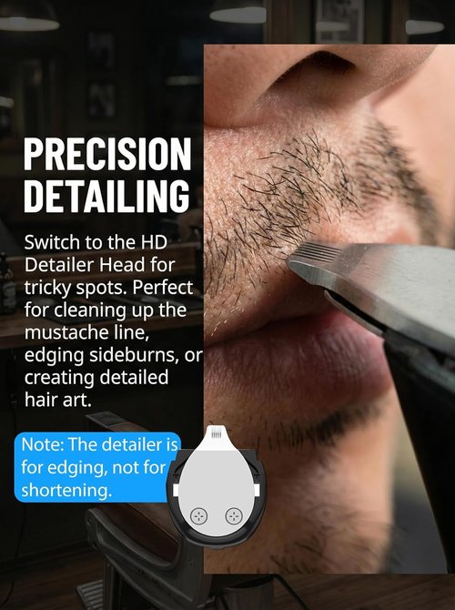 Skiennix Beard Trimmer for Men - 120-Min Cordless Runtime, 0.5mm Precision Dial, Waterproof Hair Clipper Kit