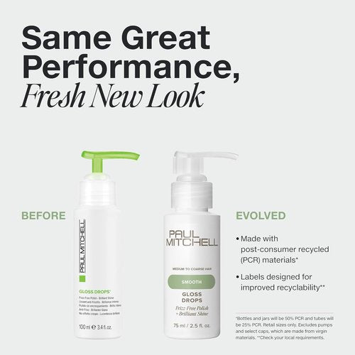 Paul Mitchell Gloss Drops - Shine Serum for Frizz-Free Polish | Brilliant Shine for Medium to Coarse Hair