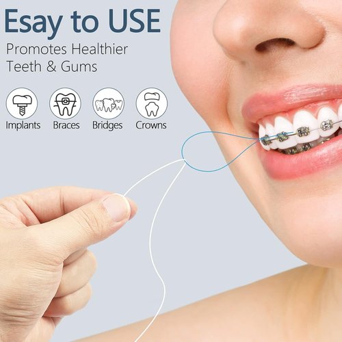 Floss Threaders Dental Floss Threader for Braces Bridges 400PCS(4Pack)