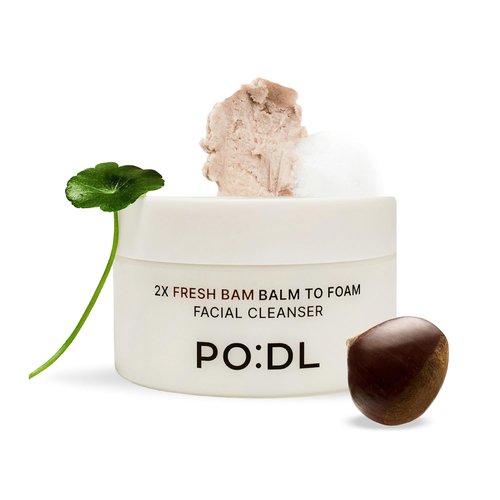 PODL Balm to Foam Cleanser - Deep Cleansing Makeup & Sunscreen Remover | Exfoliating Vegan Skincare 4.39 fl oz